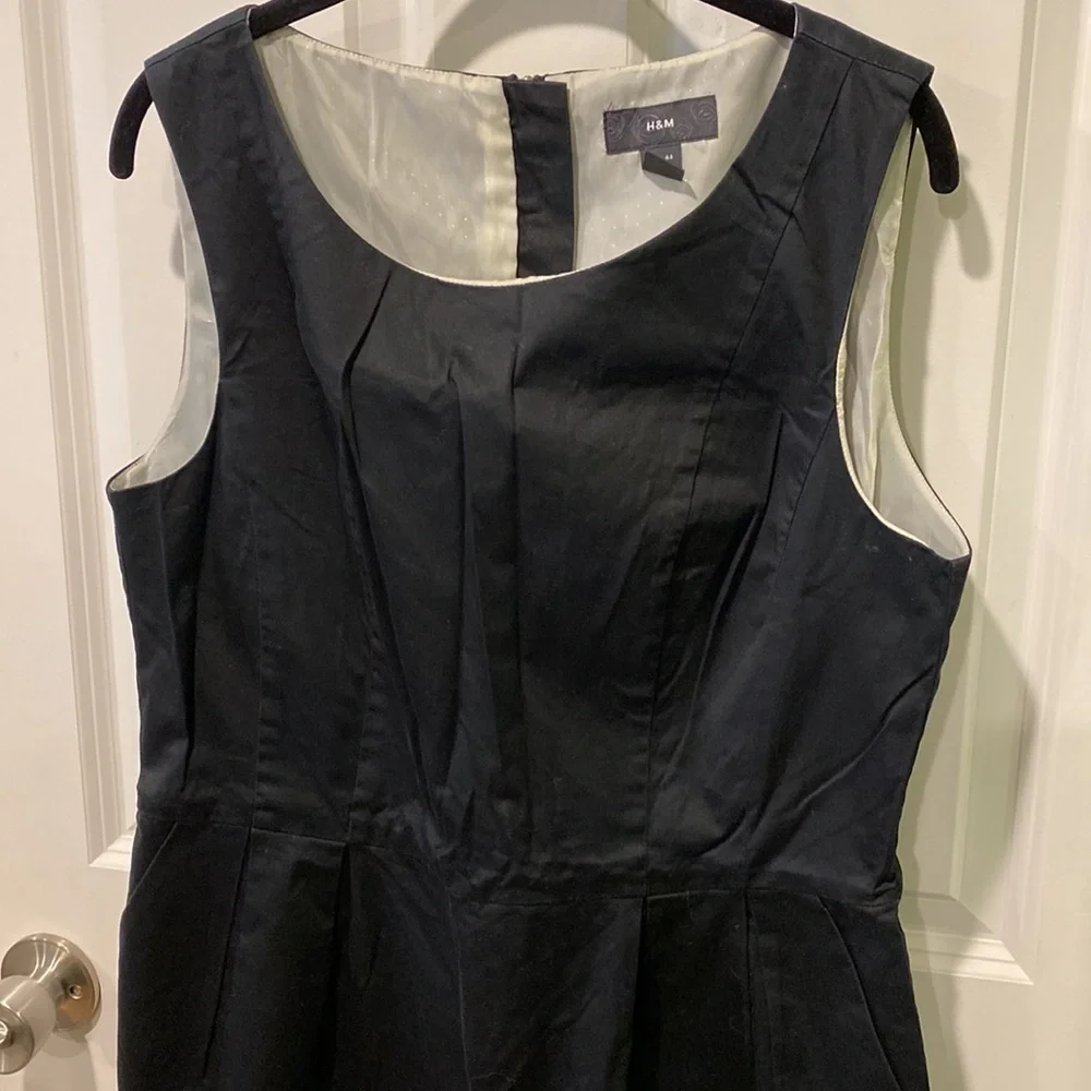 H&M Sexy Black Sheath Dress With Exposed Back Zip